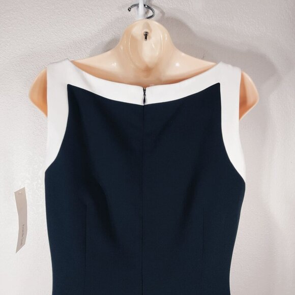 Amanda Smith Womens Black & White Sleeveless Sheath Dress Size 12 Stylish - Picture 11 of 12